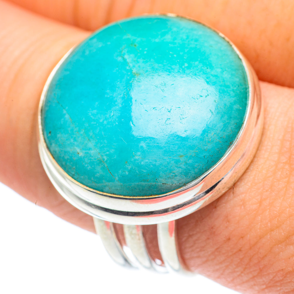 Peruvian Amazonite Rings handcrafted by Ana Silver Co - RING62341