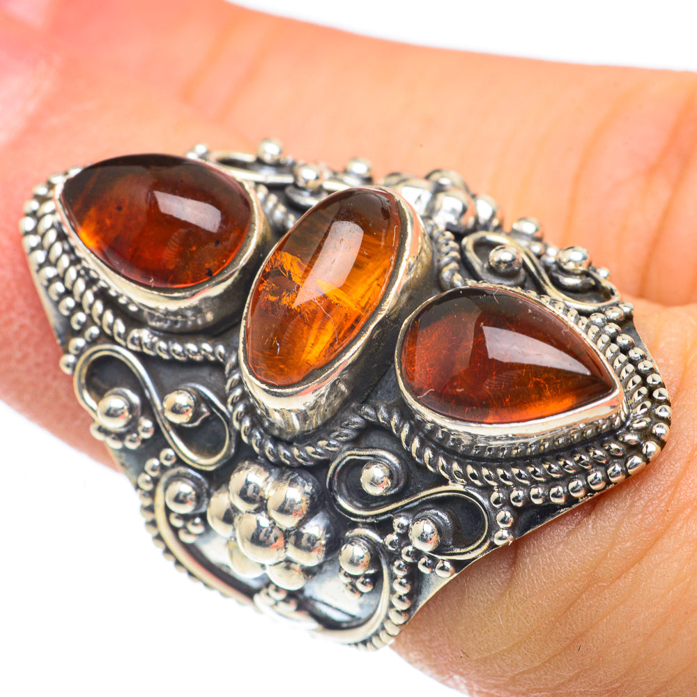 Baltic Amber Rings handcrafted by Ana Silver Co - RING62345