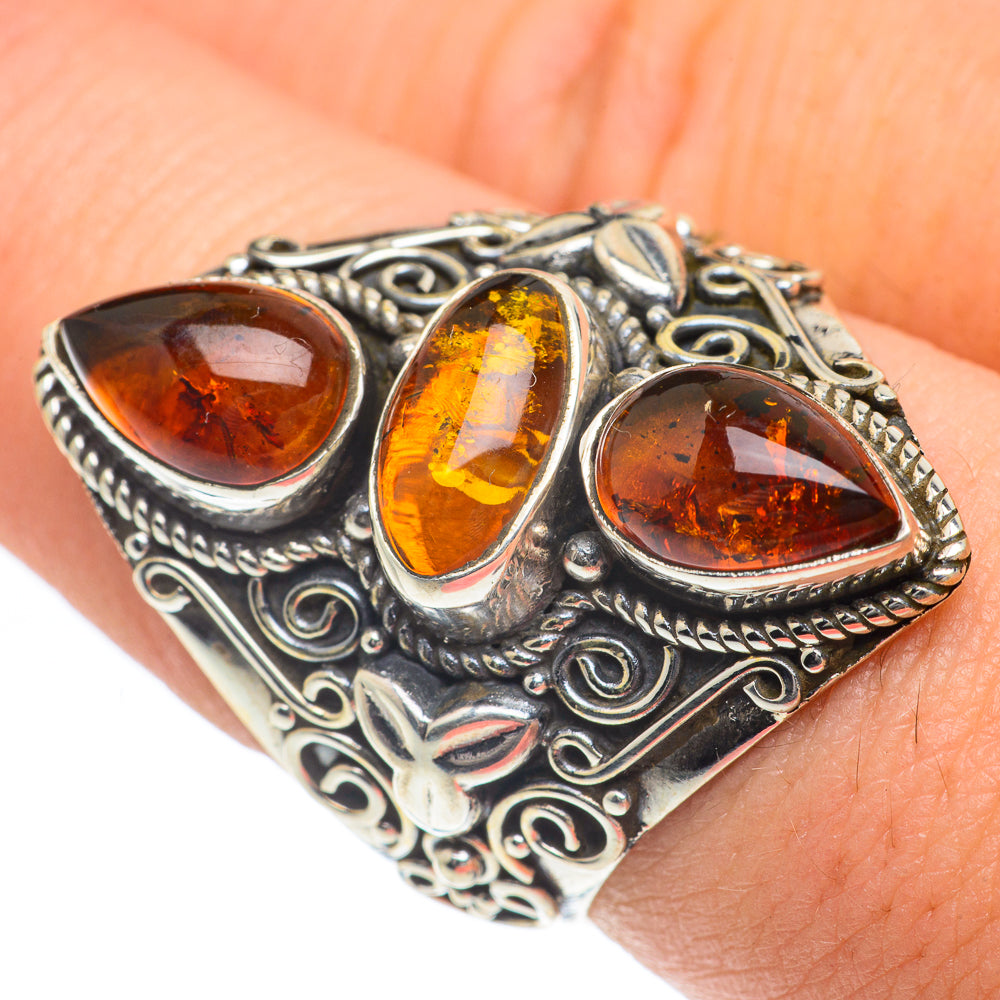 Baltic Amber Rings handcrafted by Ana Silver Co - RING62346