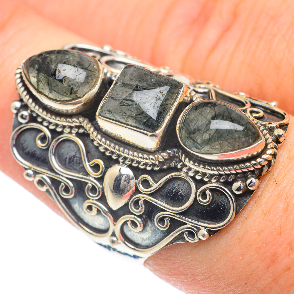 Tourmalinated Quartz Rings handcrafted by Ana Silver Co - RING62347