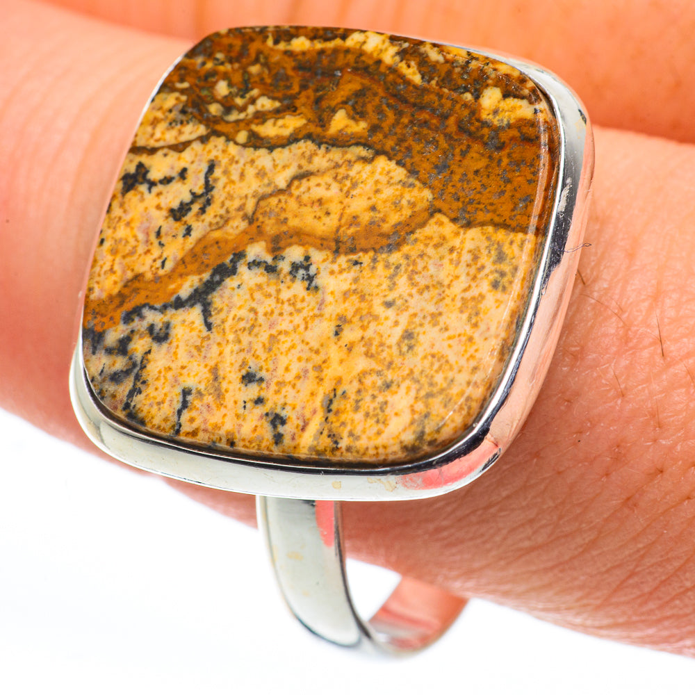 Picture Jasper Rings handcrafted by Ana Silver Co - RING62358