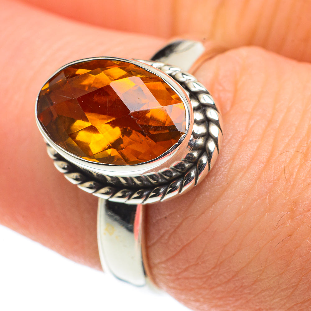 Mandarin Citrine Rings handcrafted by Ana Silver Co - RING62360