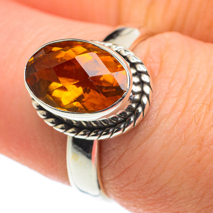 Mandarin Citrine Rings handcrafted by Ana Silver Co - RING62360