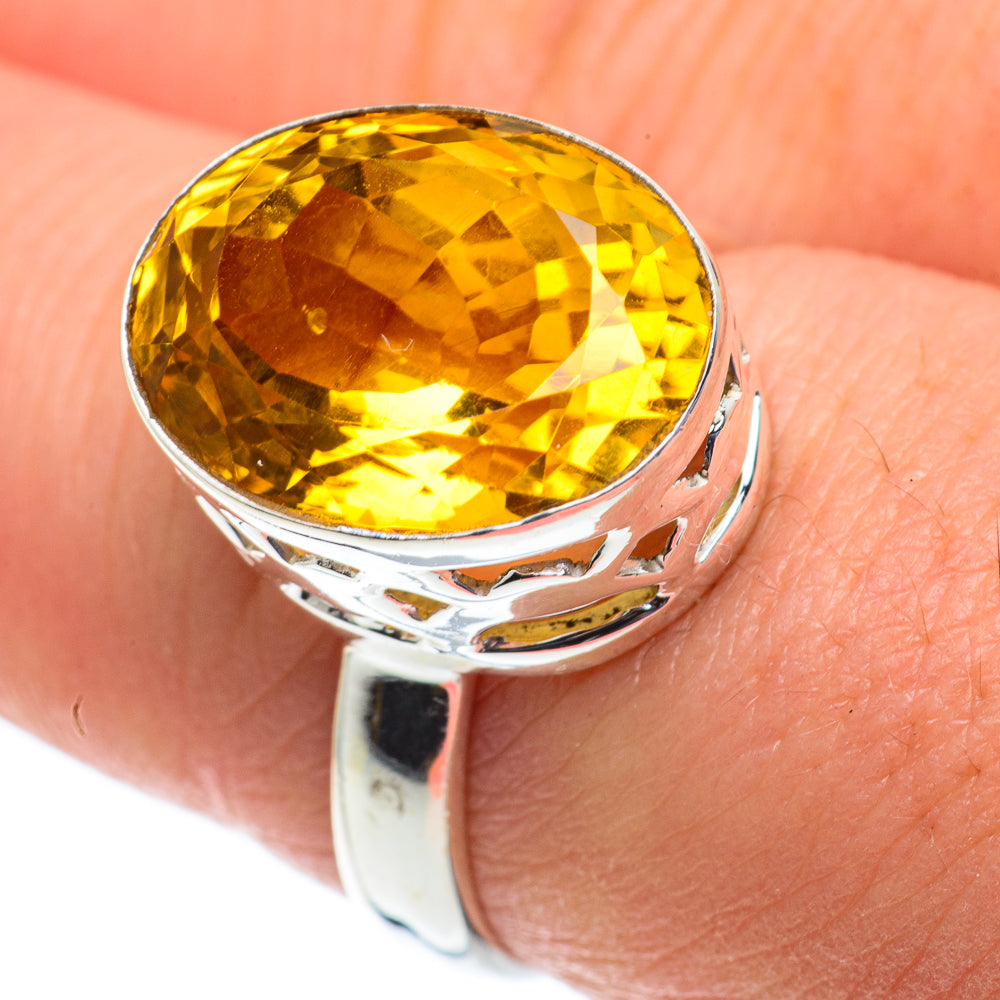 Lemon Quartz Rings handcrafted by Ana Silver Co - RING62361