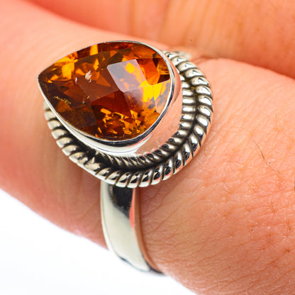 Mandarin Citrine Rings handcrafted by Ana Silver Co - RING62362