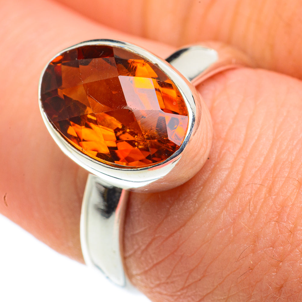 Mandarin Citrine Rings handcrafted by Ana Silver Co - RING62364