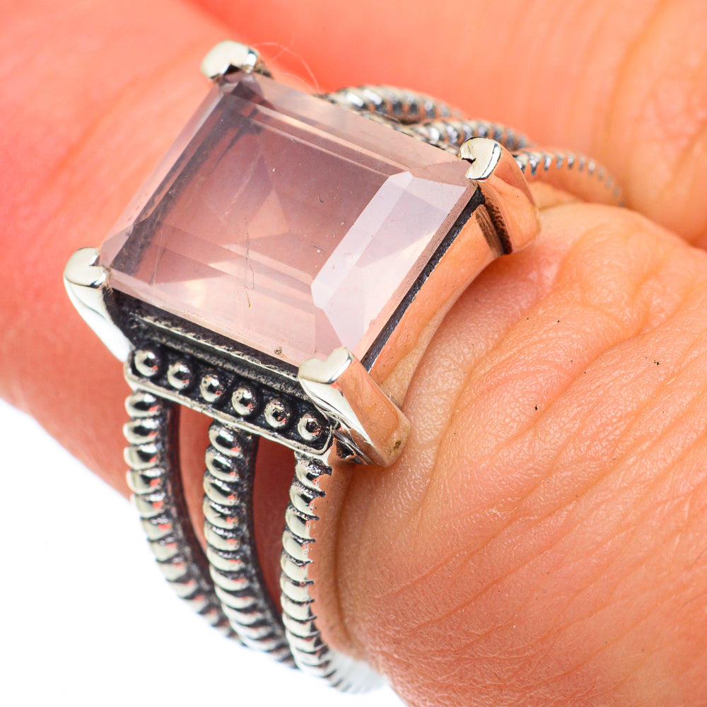 Rose Quartz Rings handcrafted by Ana Silver Co - RING62368