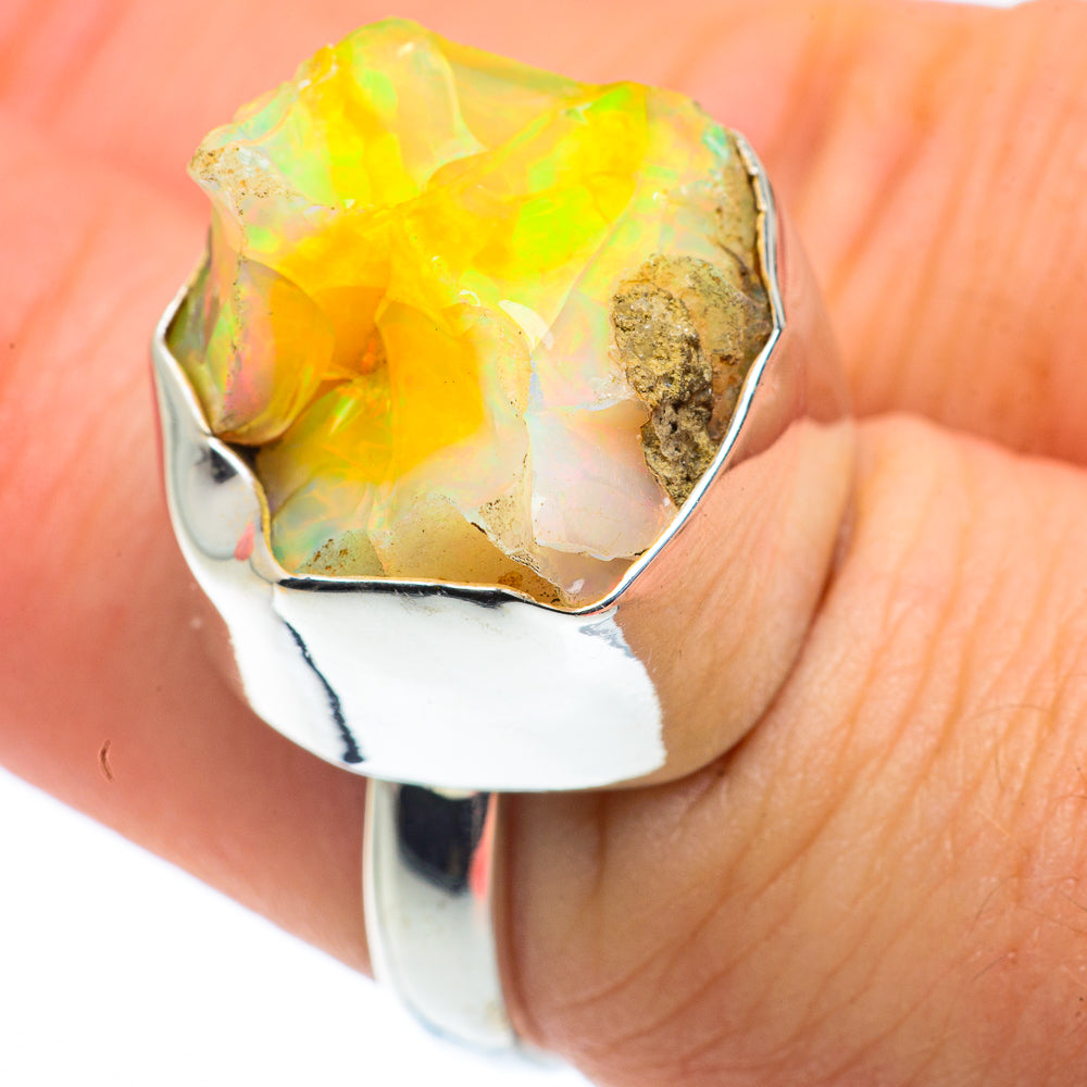 Ethiopian Opal Rings handcrafted by Ana Silver Co - RING62382