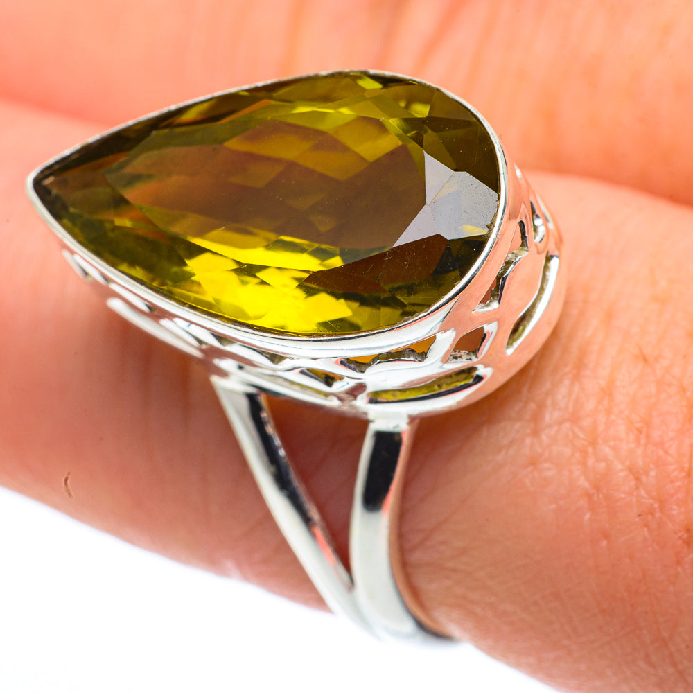 Olive Quartz Rings handcrafted by Ana Silver Co - RING62386