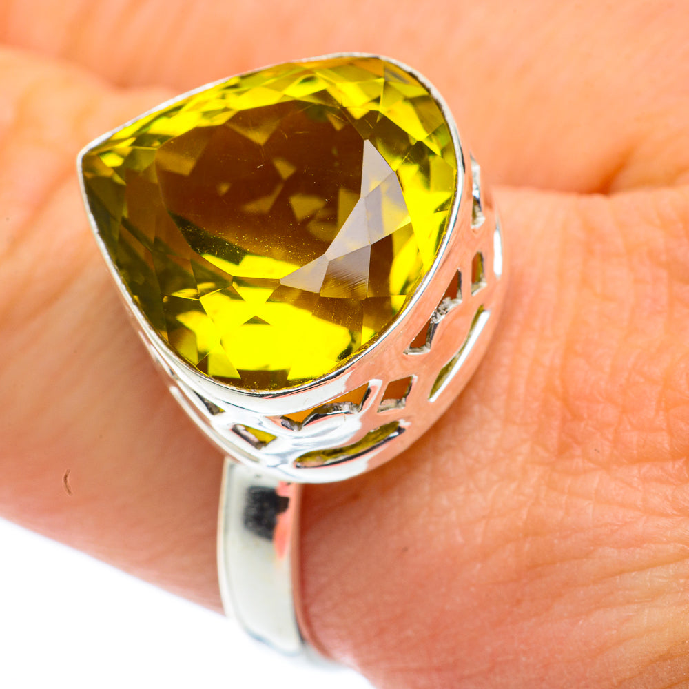 Olive Quartz Rings handcrafted by Ana Silver Co - RING62387