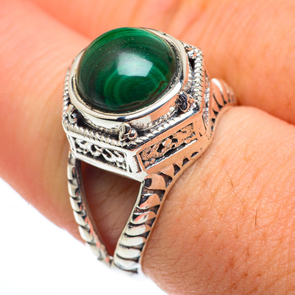 Malachite Rings handcrafted by Ana Silver Co - RING62391