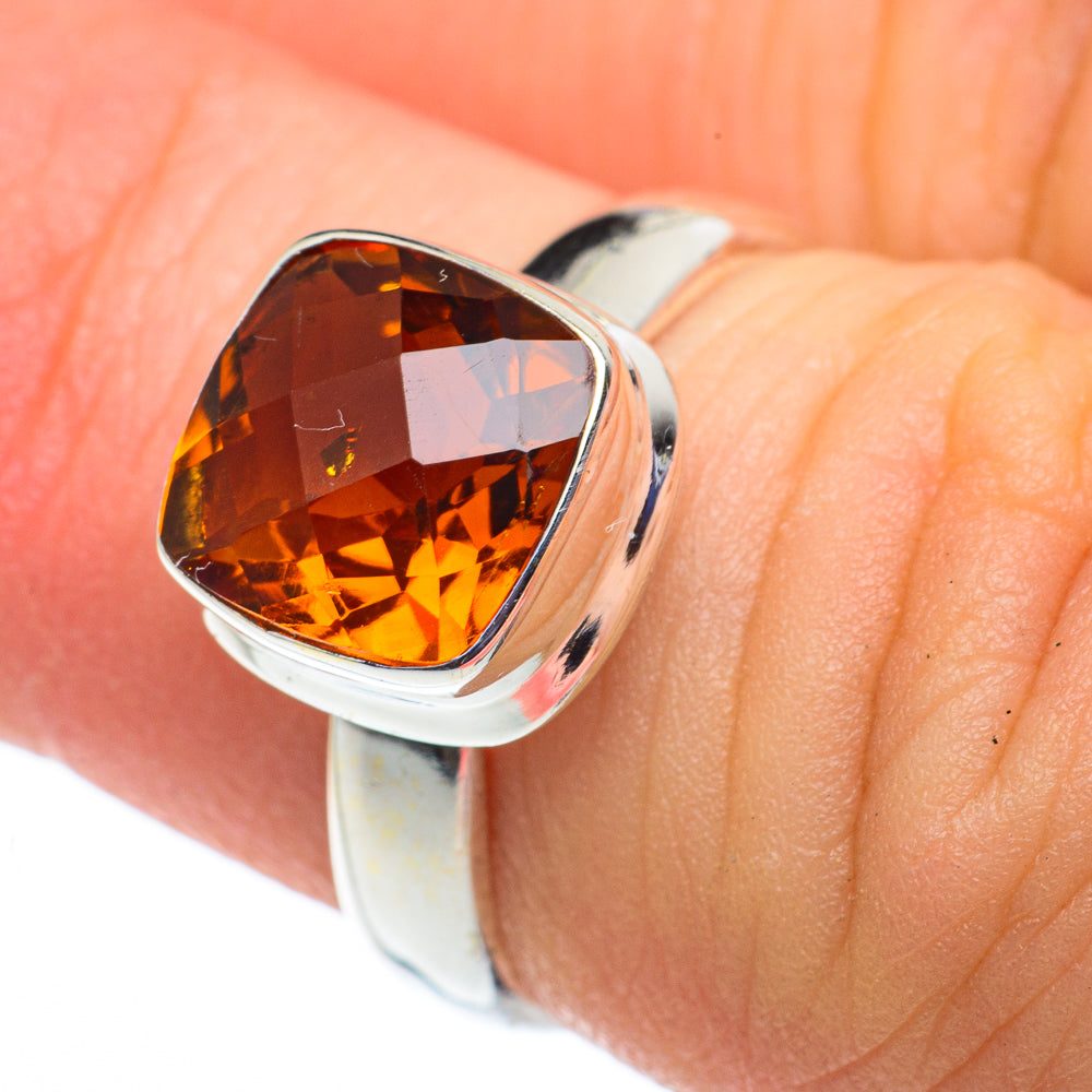Mandarin Citrine Rings handcrafted by Ana Silver Co - RING62399