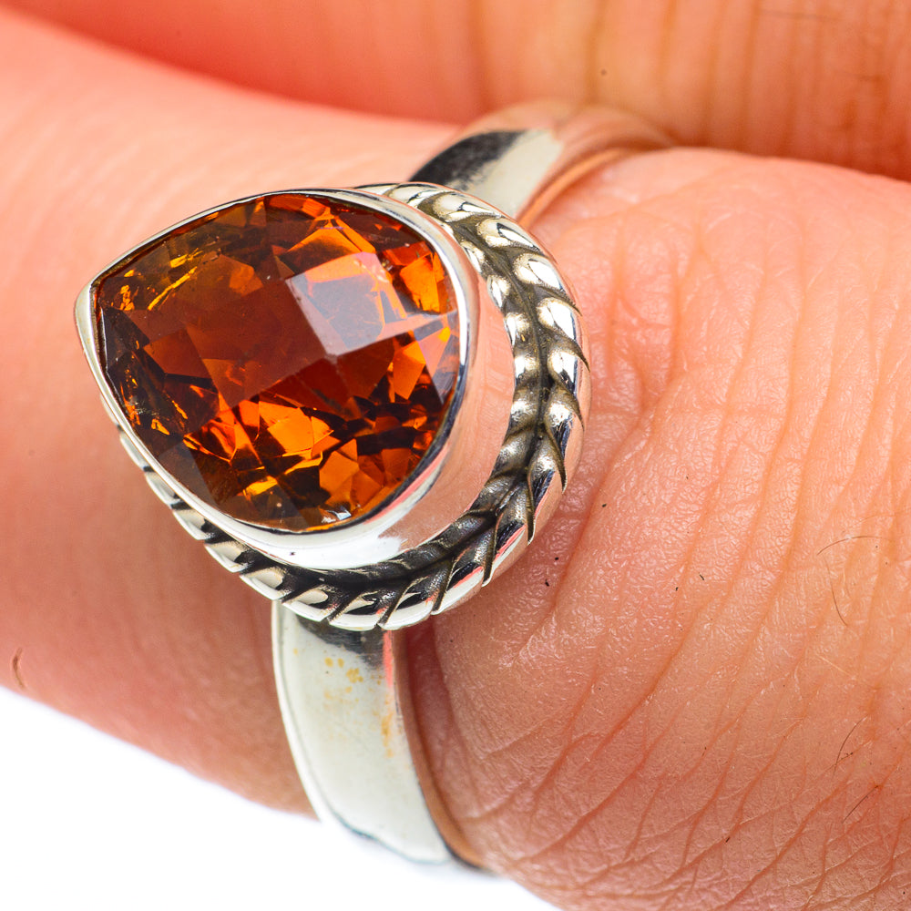 Mandarin Citrine Rings handcrafted by Ana Silver Co - RING62401