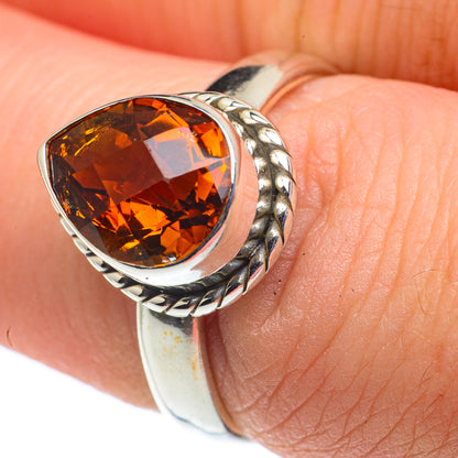 Mandarin Citrine Rings handcrafted by Ana Silver Co - RING62401