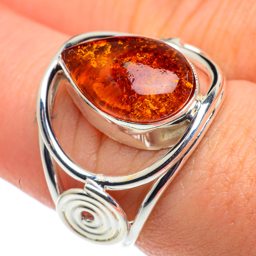 Baltic Amber Rings handcrafted by Ana Silver Co - RING62402