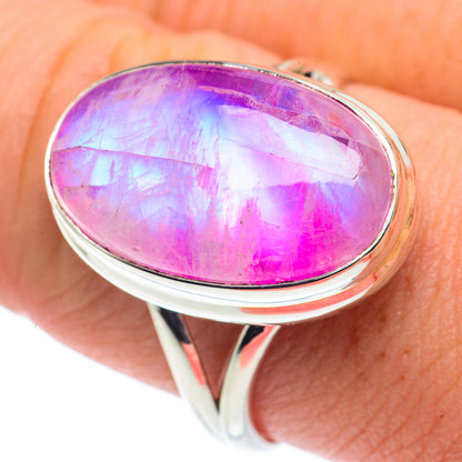 Pink Moonstone Rings handcrafted by Ana Silver Co - RING62405