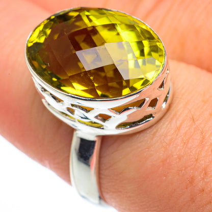 Olive Quartz Rings handcrafted by Ana Silver Co - RING62419