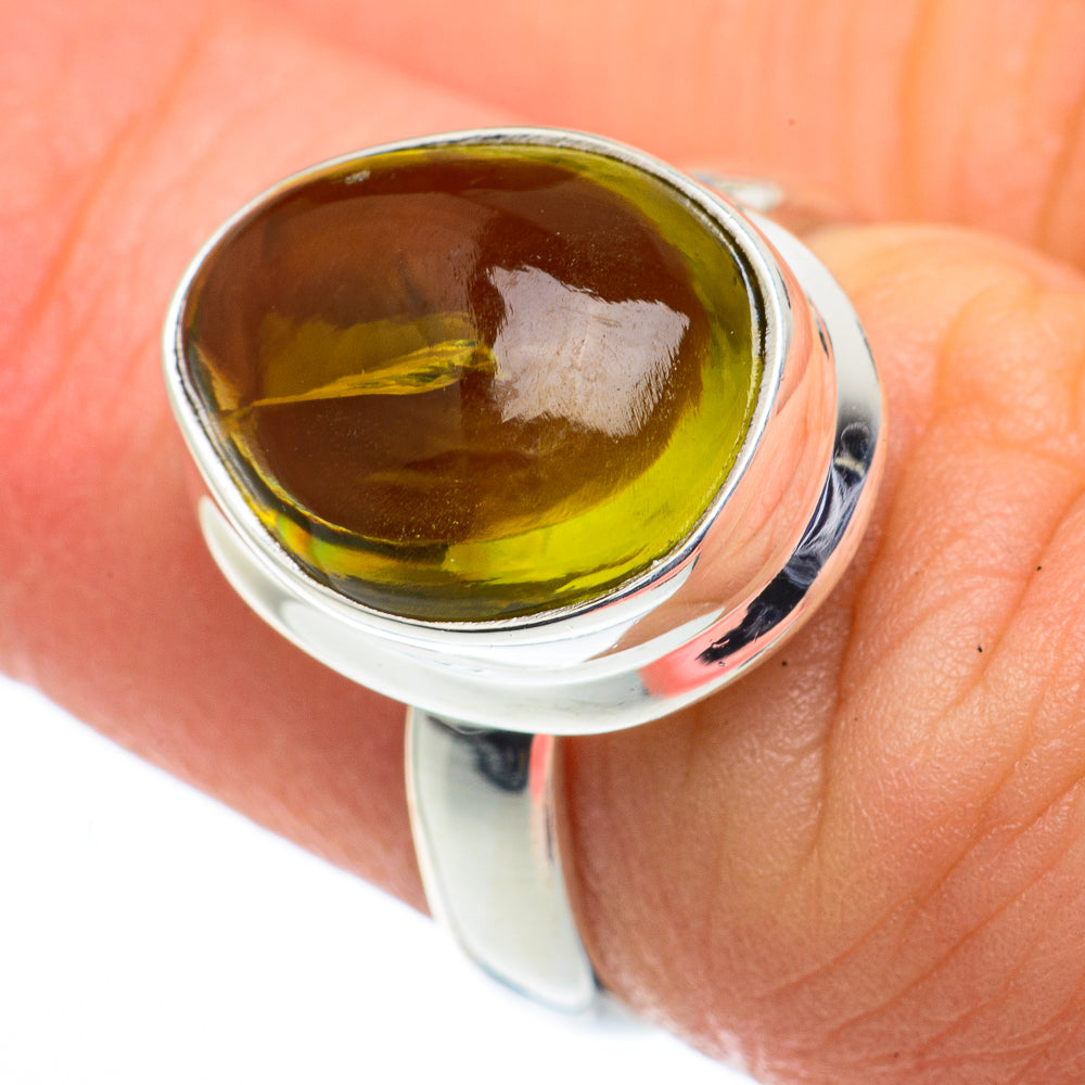 Green Tourmaline Rings handcrafted by Ana Silver Co - RING62420