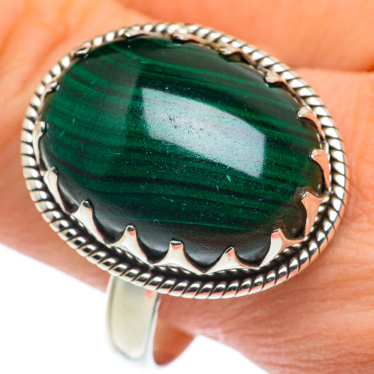 Malachite Rings handcrafted by Ana Silver Co - RING62427