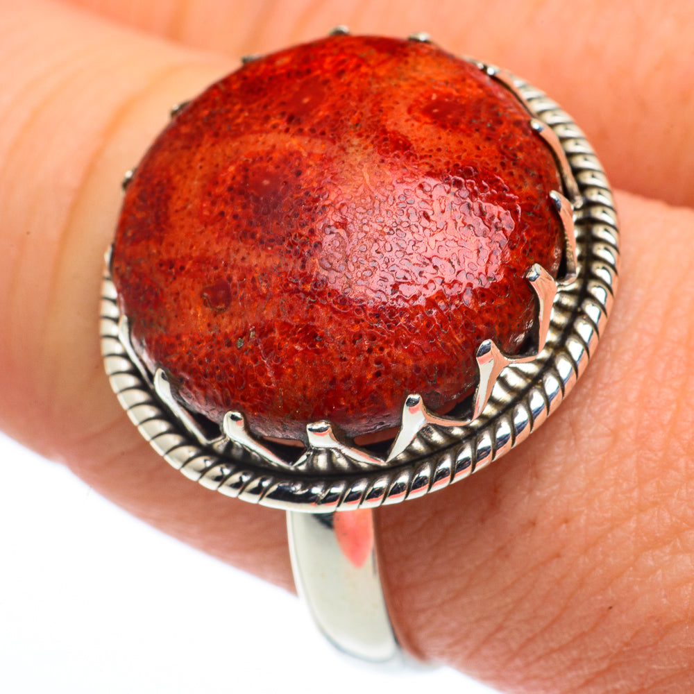 Sponge Coral Rings handcrafted by Ana Silver Co - RING62431