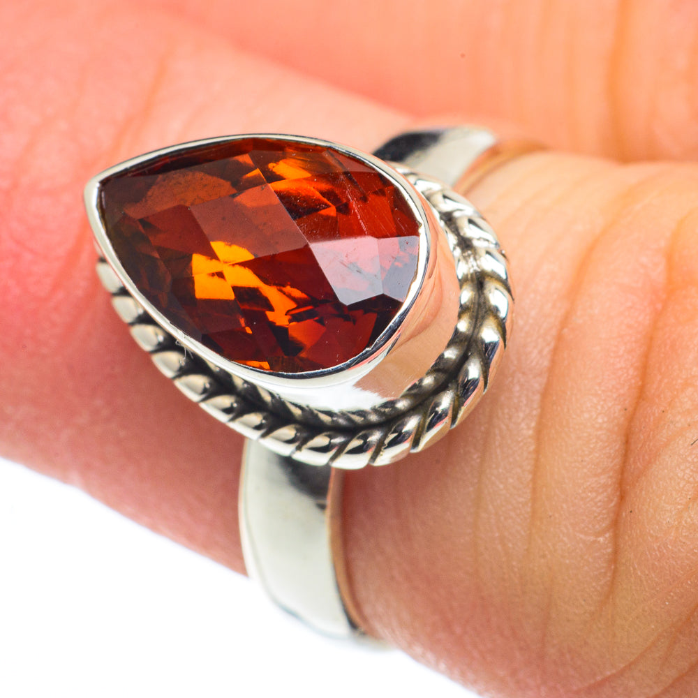 Mandarin Citrine Rings handcrafted by Ana Silver Co - RING62432