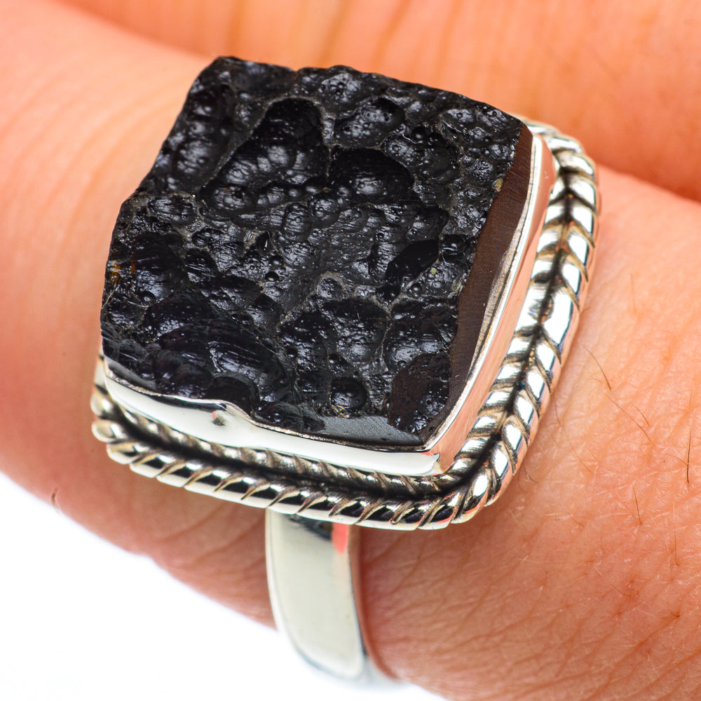 Tektite Rings handcrafted by Ana Silver Co - RING62443