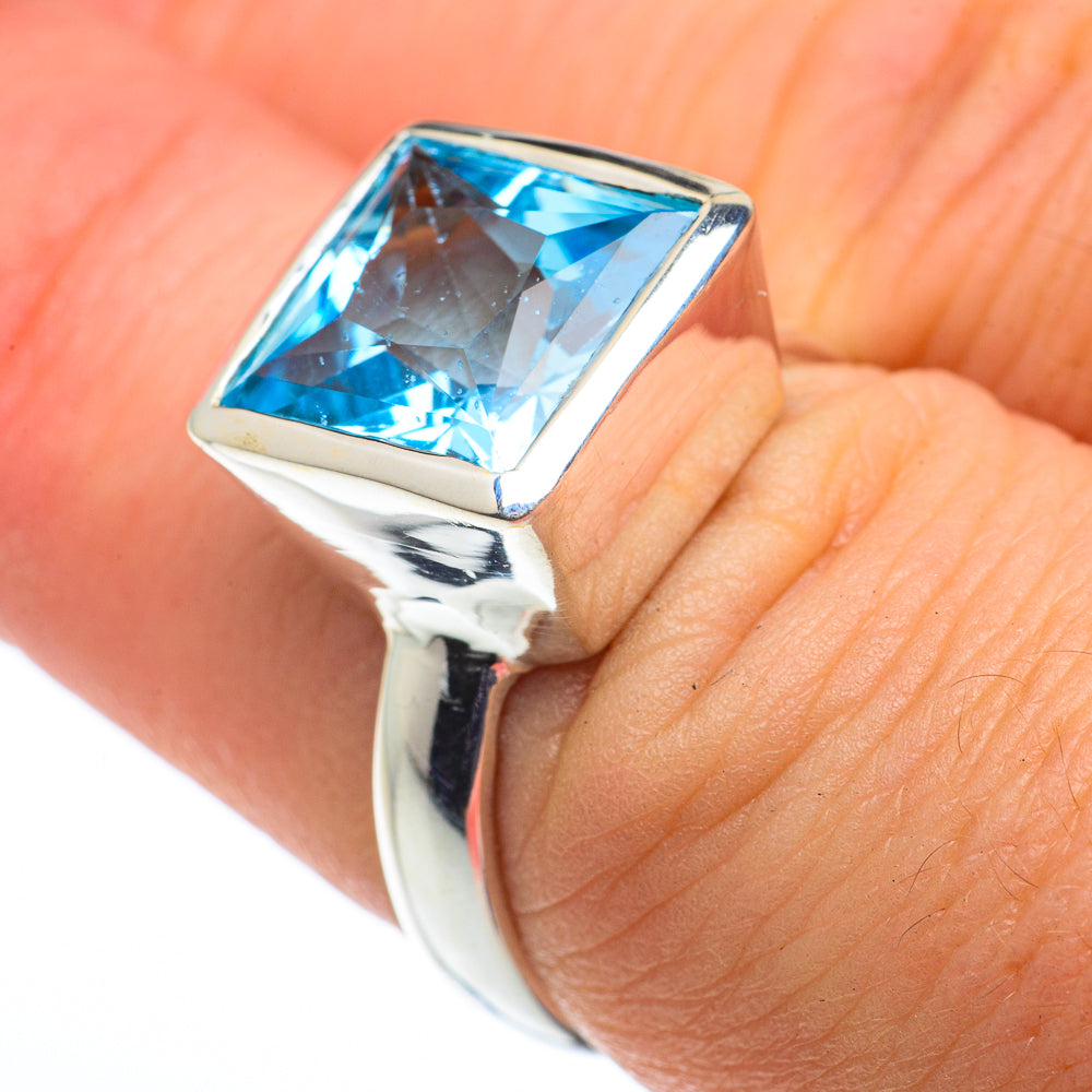 Blue Topaz Rings handcrafted by Ana Silver Co - RING62452