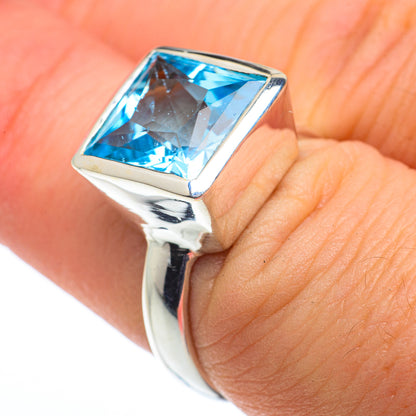 Blue Topaz Rings handcrafted by Ana Silver Co - RING62452