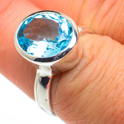 Blue Topaz Rings handcrafted by Ana Silver Co - RING62455