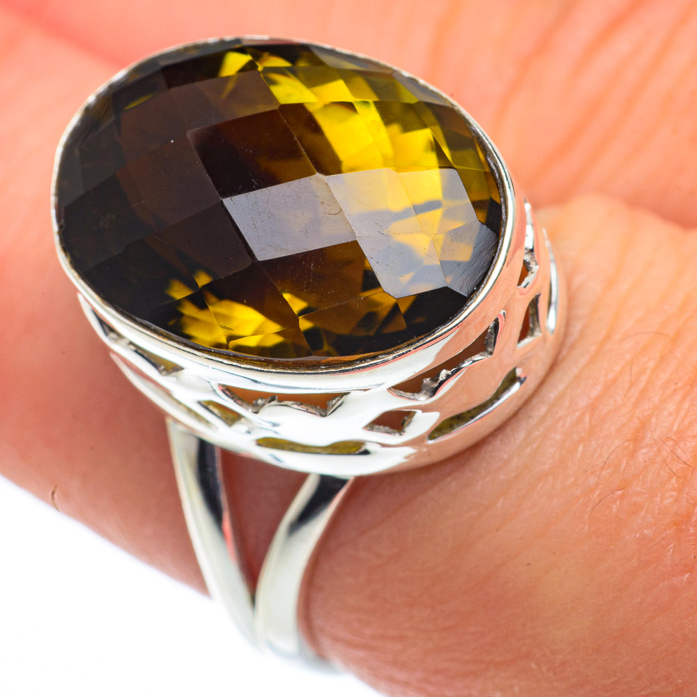 Olive Quartz Rings handcrafted by Ana Silver Co - RING62456