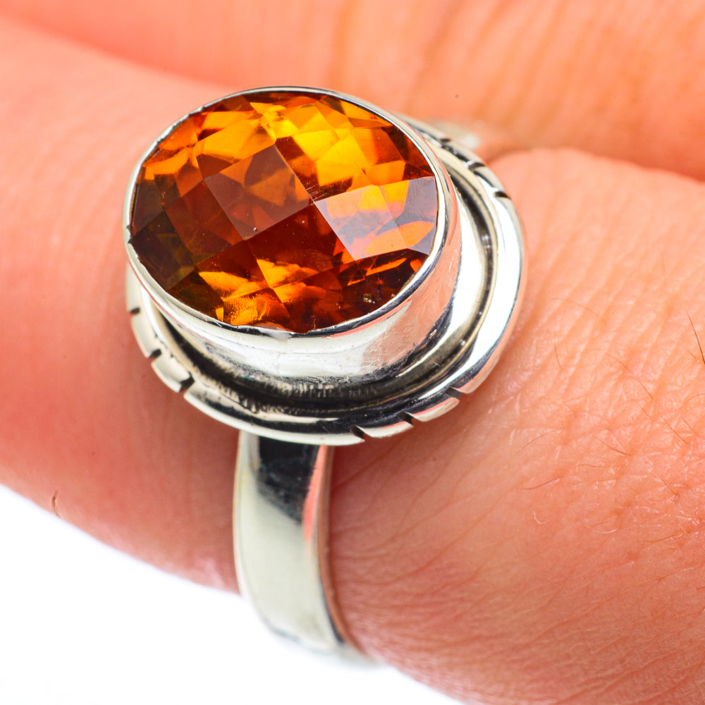 Mandarin Citrine Rings handcrafted by Ana Silver Co - RING62460