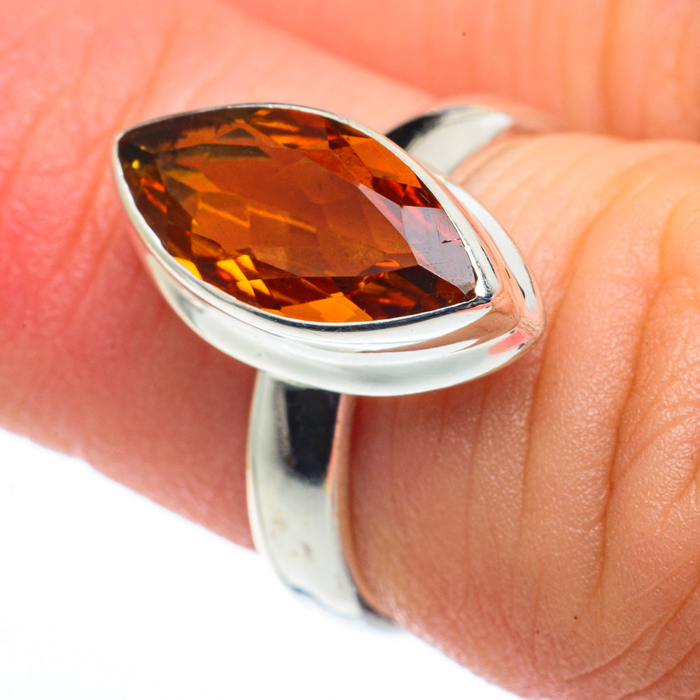 Mandarin Citrine Rings handcrafted by Ana Silver Co - RING62462