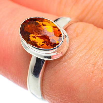 Mandarin Citrine Rings handcrafted by Ana Silver Co - RING62464