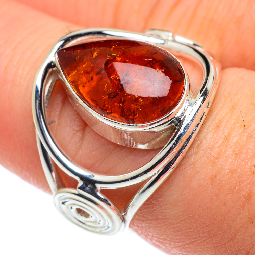 Baltic Amber Rings handcrafted by Ana Silver Co - RING62466