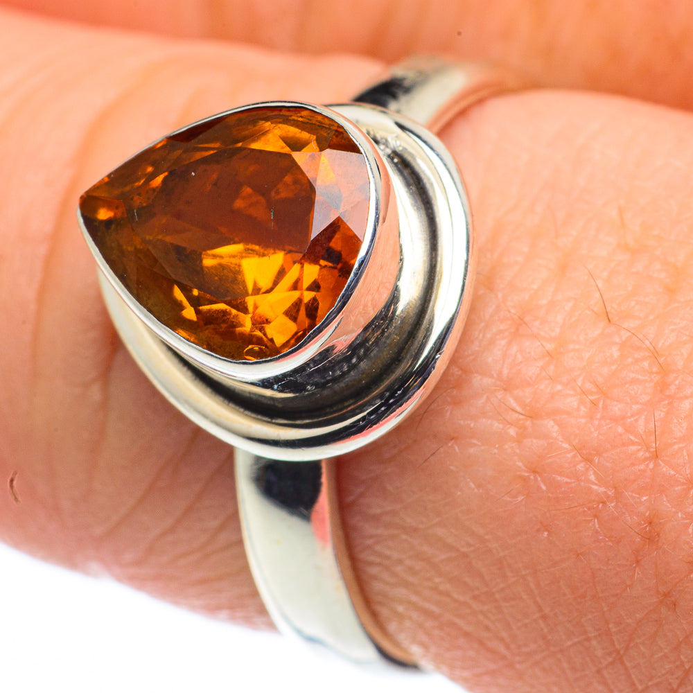 Mandarin Citrine Rings handcrafted by Ana Silver Co - RING62489