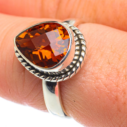 Mandarin Citrine Rings handcrafted by Ana Silver Co - RING62492