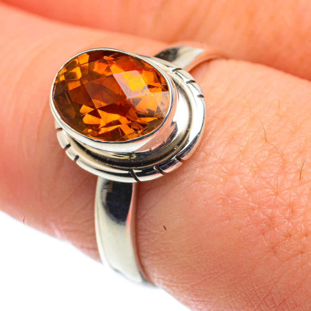 Mandarin Citrine Rings handcrafted by Ana Silver Co - RING62494