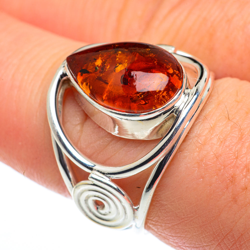 Baltic Amber Rings handcrafted by Ana Silver Co - RING62495