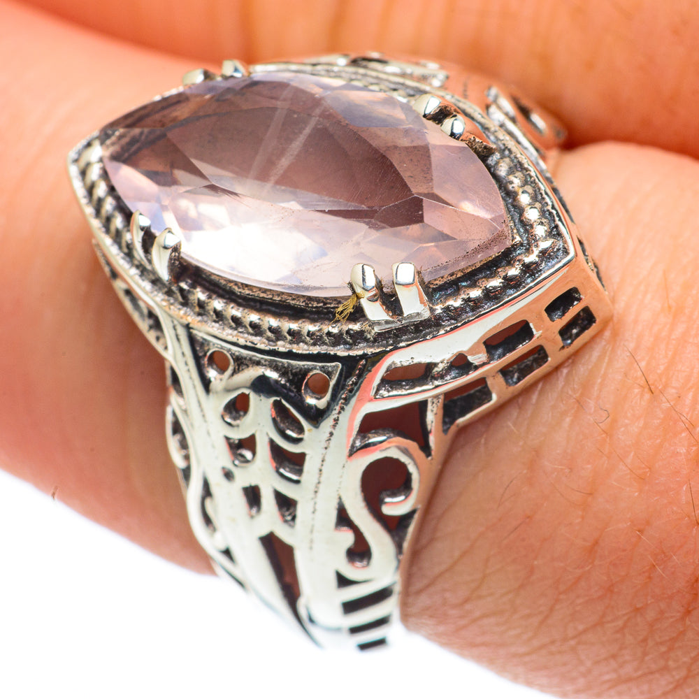 Rose Quartz Rings handcrafted by Ana Silver Co - RING62497
