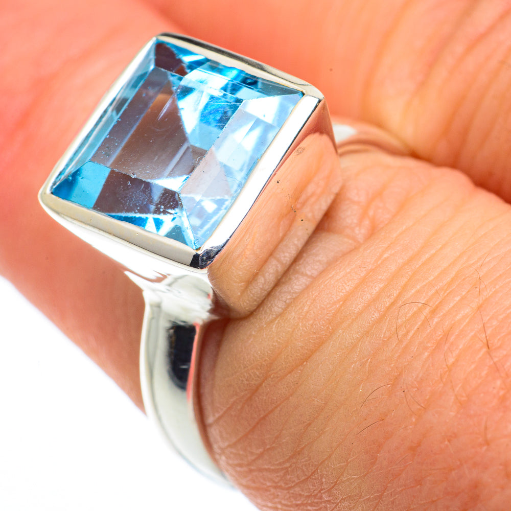 Blue Topaz Rings handcrafted by Ana Silver Co - RING62513