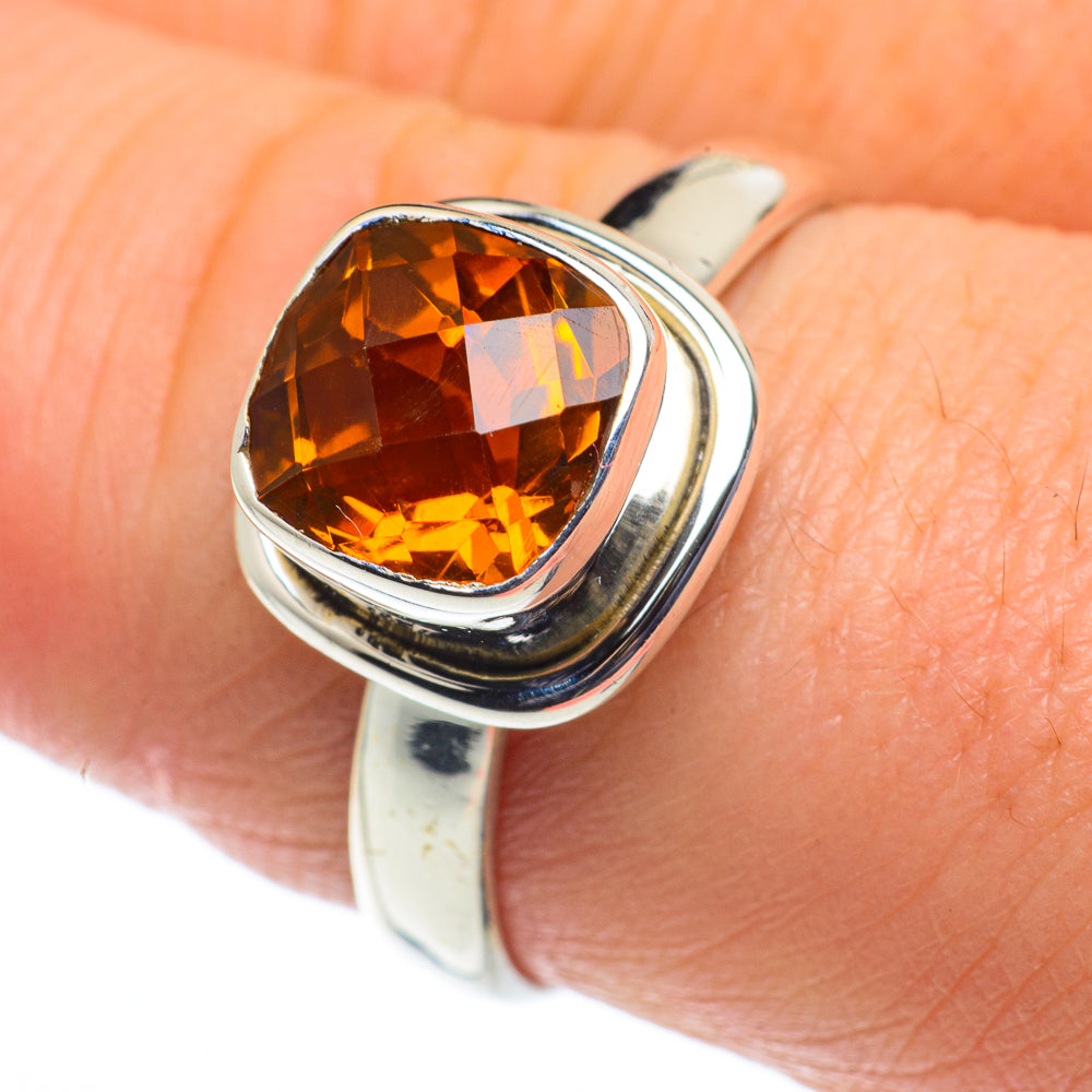 Mandarin Citrine Rings handcrafted by Ana Silver Co - RING62522