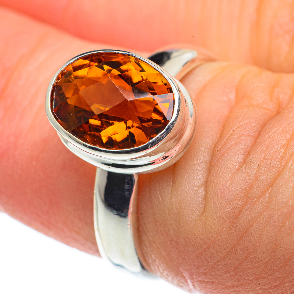 Mandarin Citrine Rings handcrafted by Ana Silver Co - RING62523