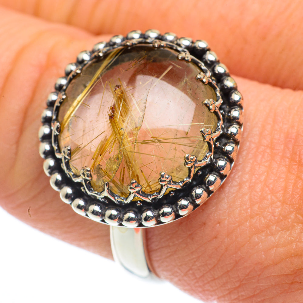 Rutilated Quartz Rings handcrafted by Ana Silver Co - RING62533