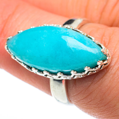 Peruvian Amazonite Rings handcrafted by Ana Silver Co - RING62540