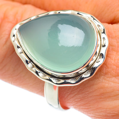 Aqua Chalcedony Rings handcrafted by Ana Silver Co - RING62541