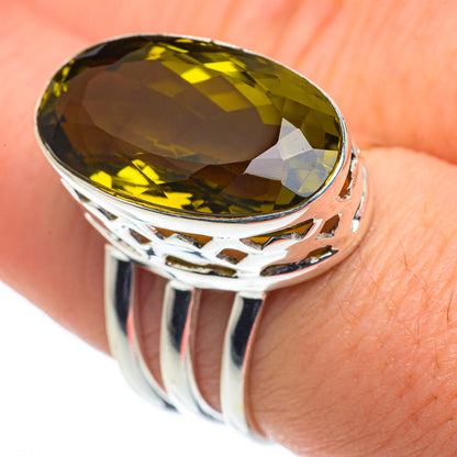 Olive Quartz Rings handcrafted by Ana Silver Co - RING62543