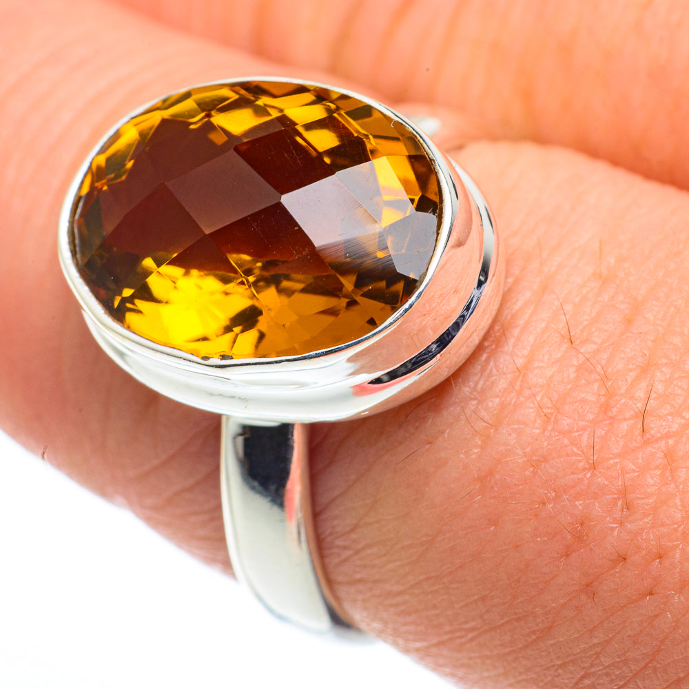 Mandarin Citrine Rings handcrafted by Ana Silver Co - RING62547