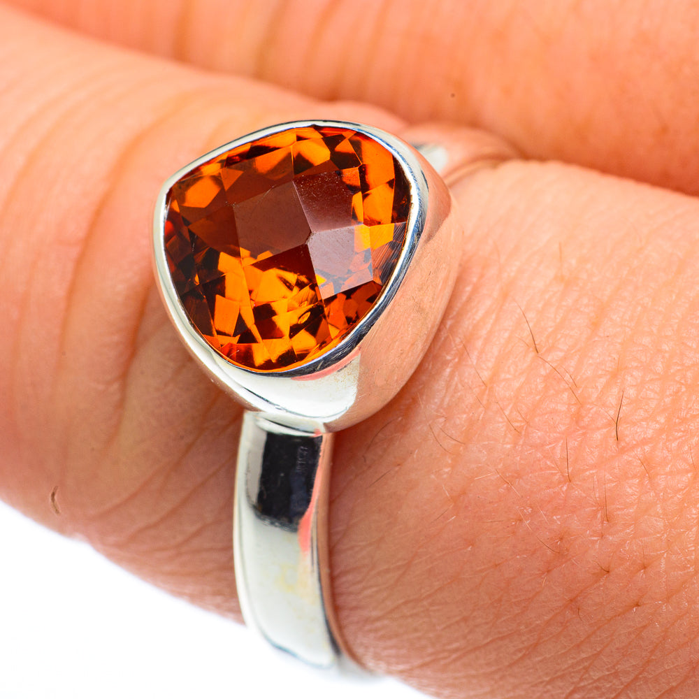 Mandarin Citrine Rings handcrafted by Ana Silver Co - RING62549