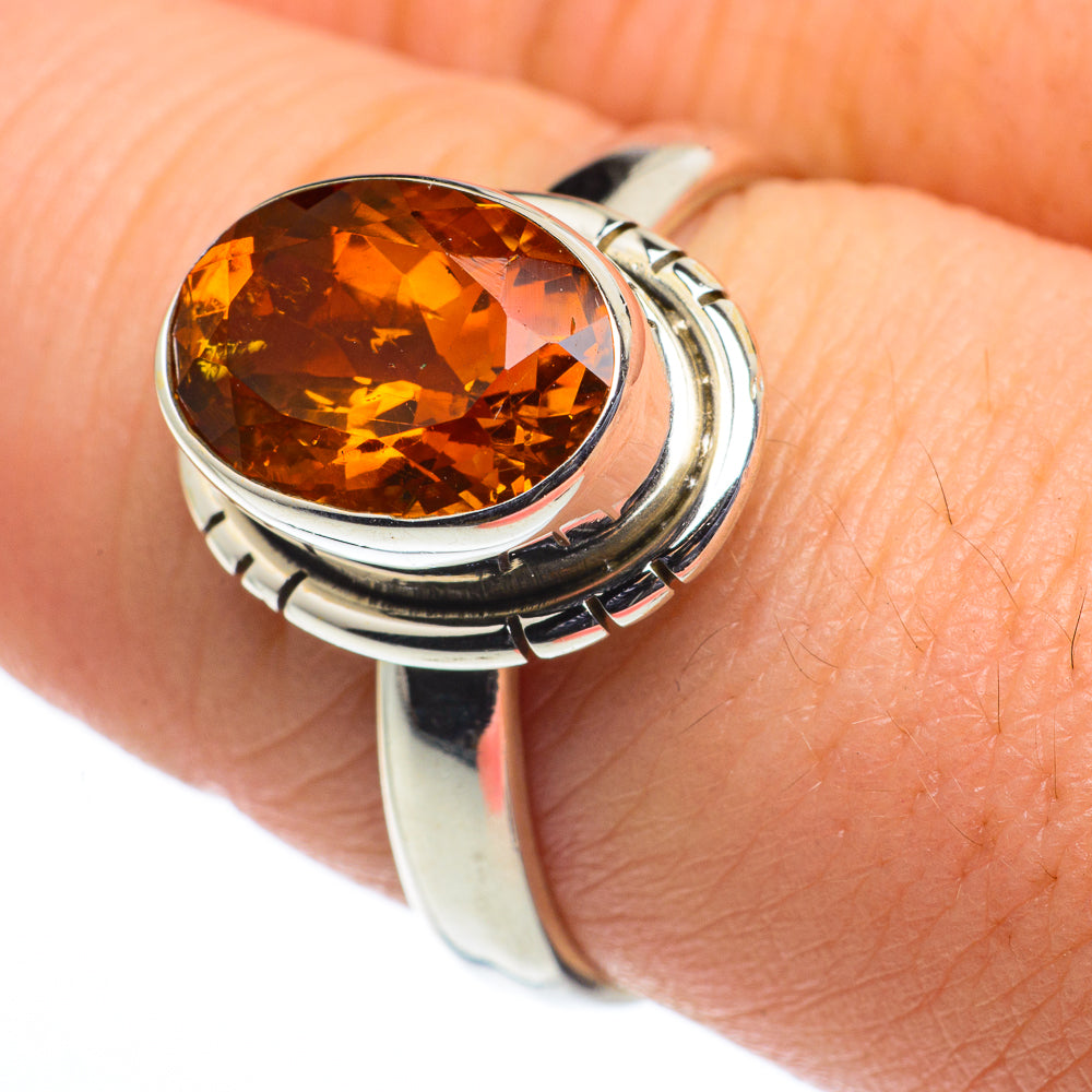 Mandarin Citrine Rings handcrafted by Ana Silver Co - RING62550