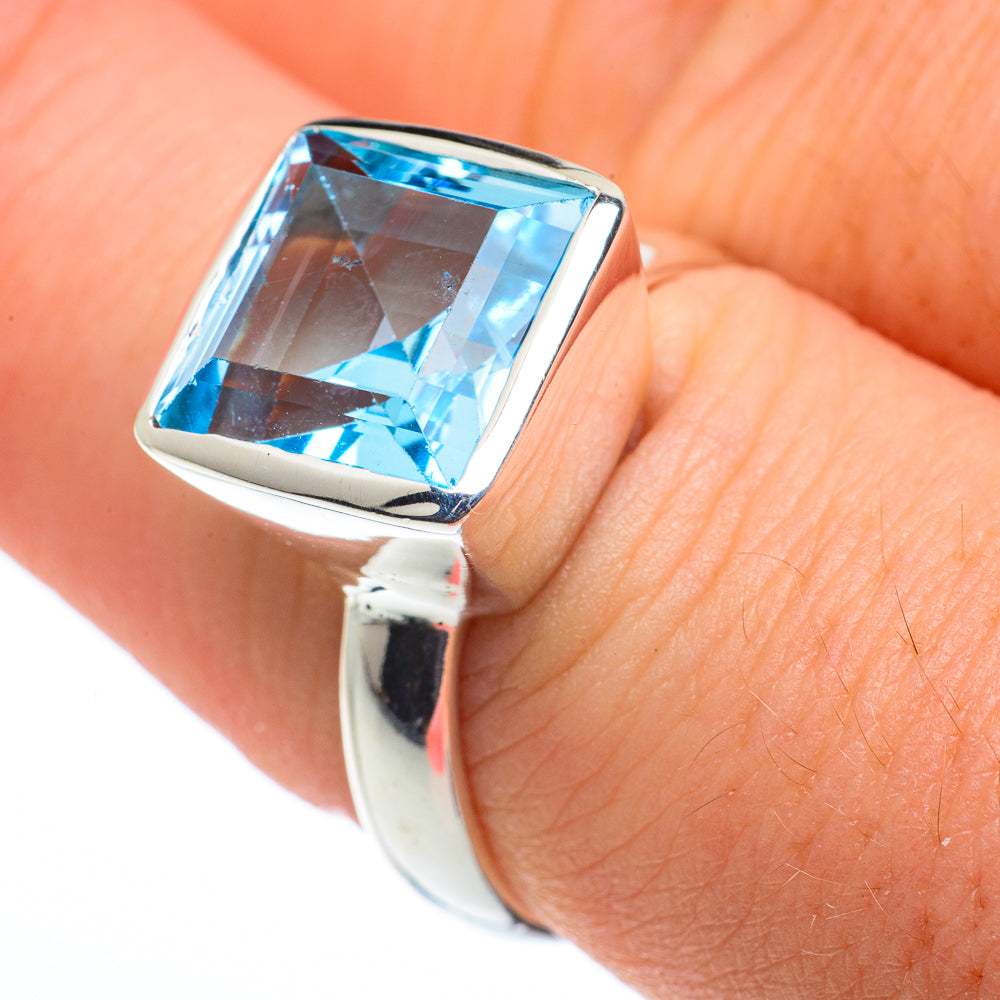 Blue Topaz Rings handcrafted by Ana Silver Co - RING62563